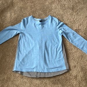 Talbots blue with blue check long sleeve shirt new no tags